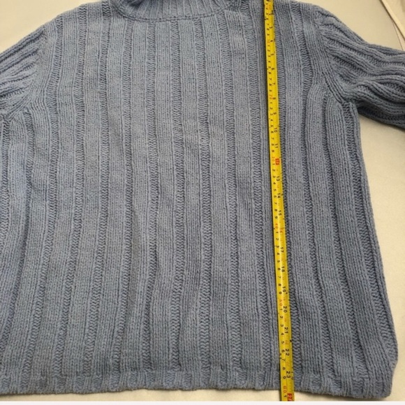 Express Y2K gray chenille tunic turtleneck sweater L - Picture 7 of 7